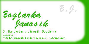 boglarka janosik business card