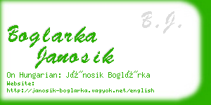 boglarka janosik business card